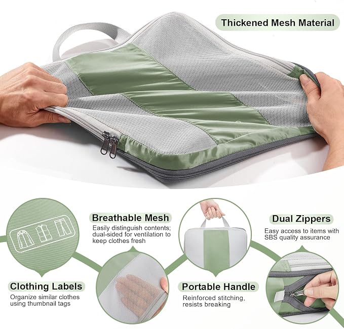 8 Set Compression Packing Cubes - Image 6