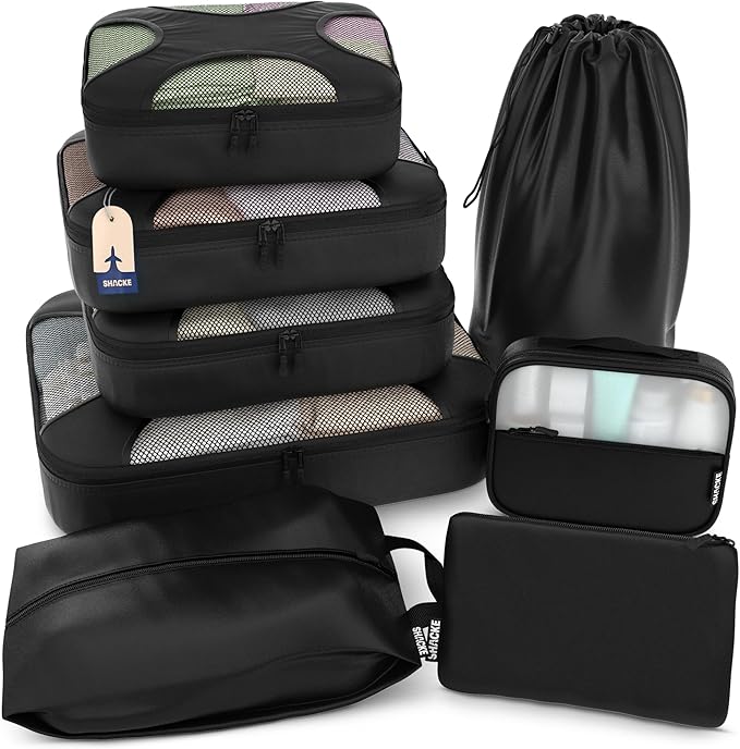 Shacke Premium 8 Packing Cubes Set by Shacke