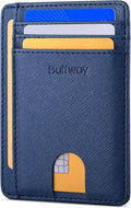 Buffway Slim Minimalist Front Pocket RFID Blocking Leather Wallets by Buffway