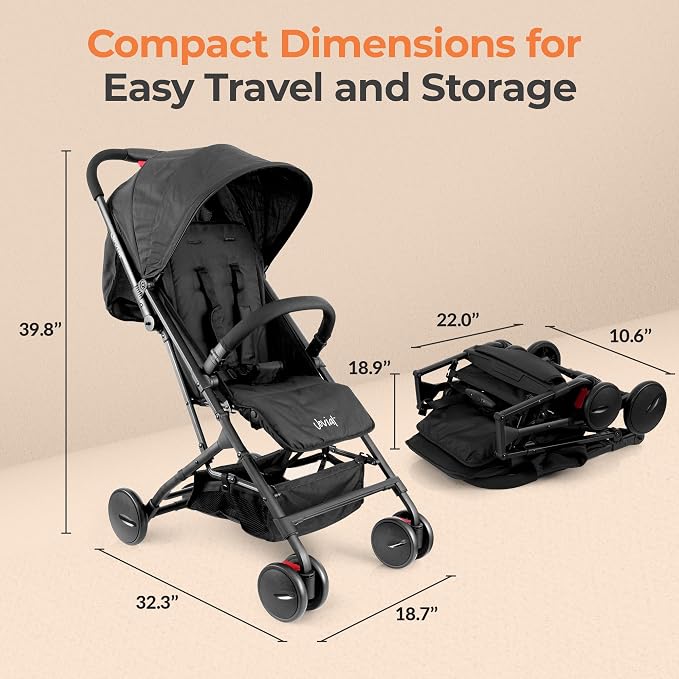 Jovial Lightweight Baby Stroller, Folding Travel Stroller - Image 7