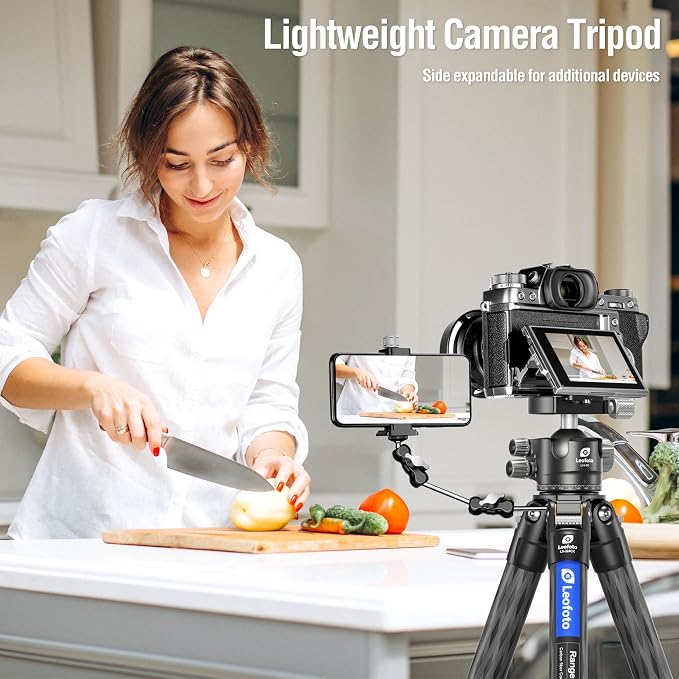 Carbon Fiber Lightweight Travel Tripod, Max Load 33.07lb - Image 3
