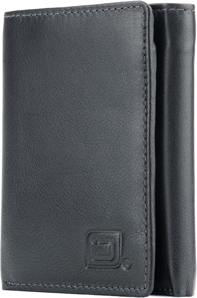 ID Stronghold Men's Leather Trifold Wallet - Image 9