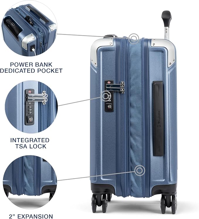 Travelpro Platinum Elite Hardside Expandable Carry on Luggage, 8 Wheel Spinner - Image 4