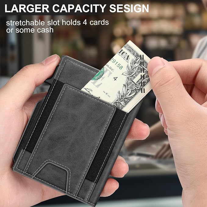 Wallet for Men Wallet with Slim Pop Up Card Holder 9-13 Cards, Bifold - Image 4