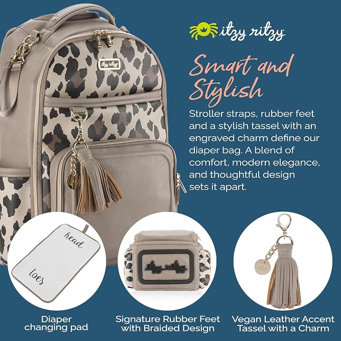 Itzy Ritzy Diaper Bag Backpack – Large Capacity Boss Plus Baby Backpack Diaper - Image 6