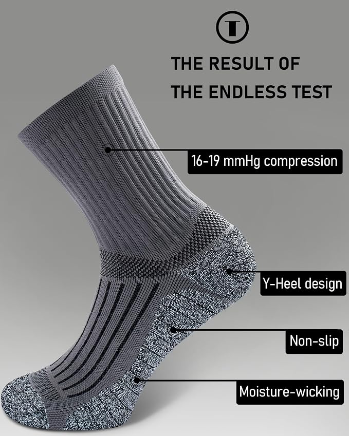 Elite Cushioned Compression Mid-crew Socks 4-Pack - Image 4