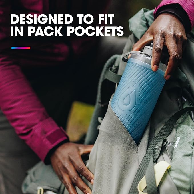 HydraPak Flux - Collapsible Backpacking Water Bottle - BPA Free, Ultra Light - Image 4