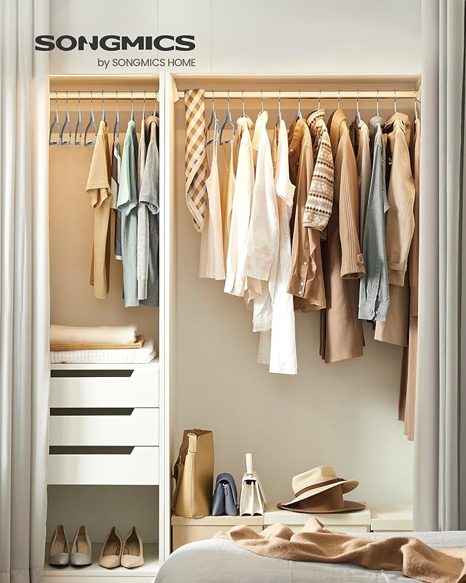SONGMICS Clothes Hangers, Space-Saving, Light Gray and Dark Gray UCRP0050G01 - Image 2