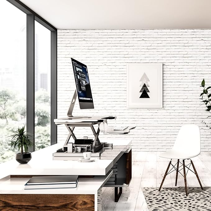 VERSADESK® Electric Standing Desk Converter, 40 Inch Large PowerPro™ Height - Image 3