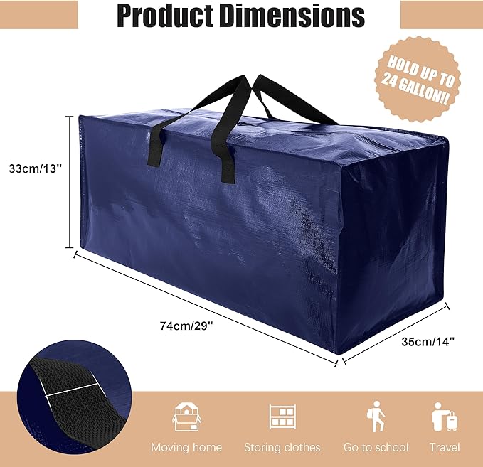 Heavy Duty Moving Bags with Backpack Straps and Strong Handles, Alternative to - Image 2