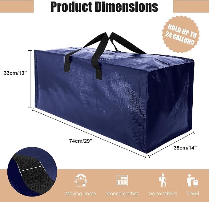 Heavy Duty Moving Bags with Backpack Straps and Strong Handles, Alternative to - Image 2