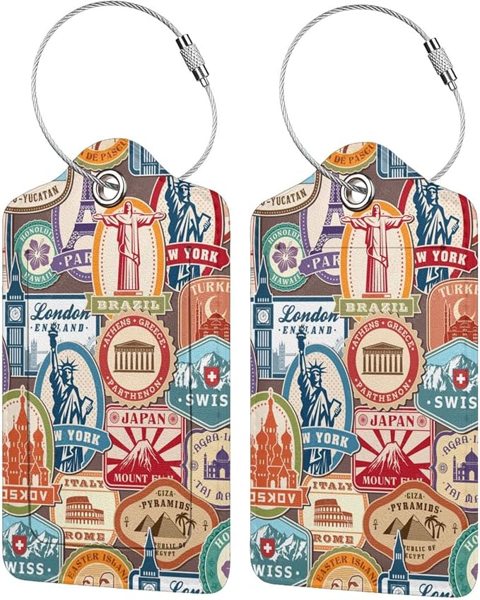 2 Pack Landmark Sticker Luggage Tags by South+Feather