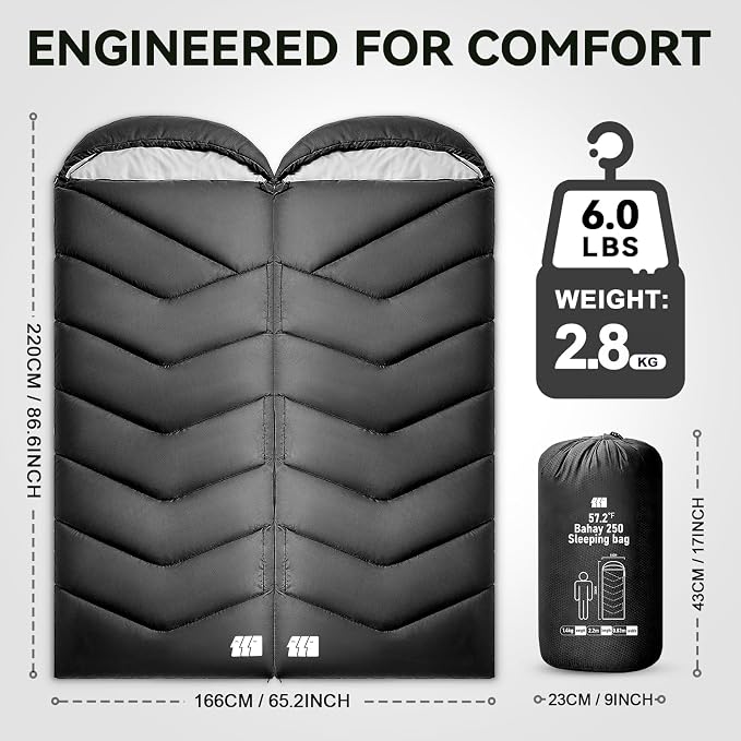 Sleeping Bags for Adults Cold Weather, Waterproof, Lightweight Camping Sleeping - Image 3