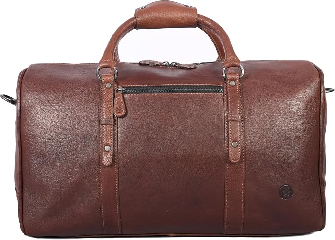 Leather Duffel Bag for Men & Women Travel, Gym Bag by AARONLEATHERGOODS%C2%AE