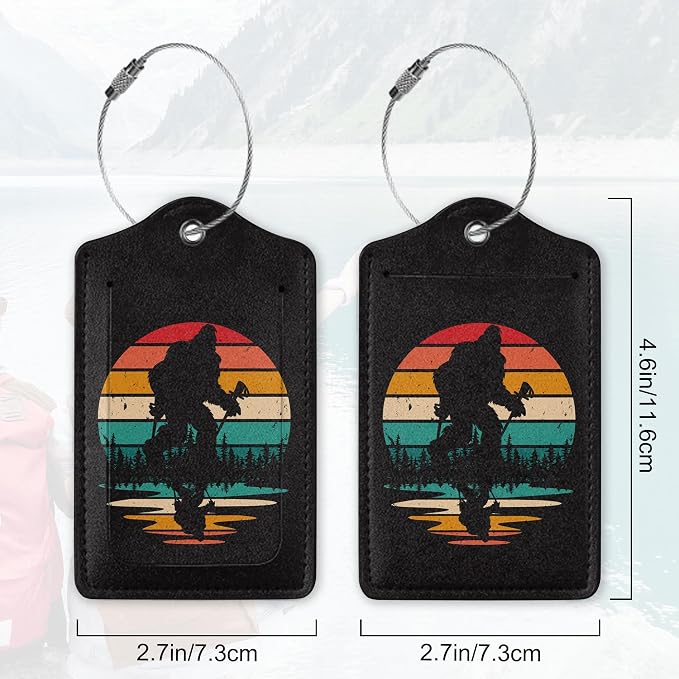 2Pcs Luggage Tag for Suitcase Sasquatch Cute Suitcase Tag - Image 2