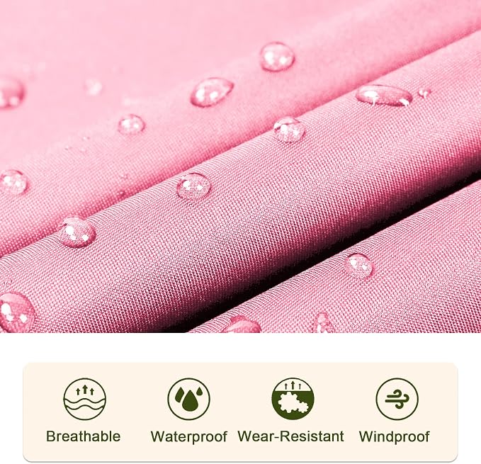 SaphiRose Unisex Rain Poncho Raincoat Hooded - Image 6
