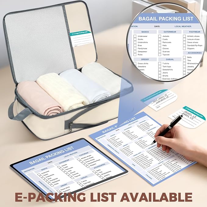 BAGAIL 6 Set/4 Set Lightweight Compression Packing Cubes - Image 2