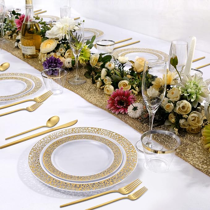 Matte Gold Silverware Set, VANVRO 60-Piece Stainless Steel Flatware Set - Image 6