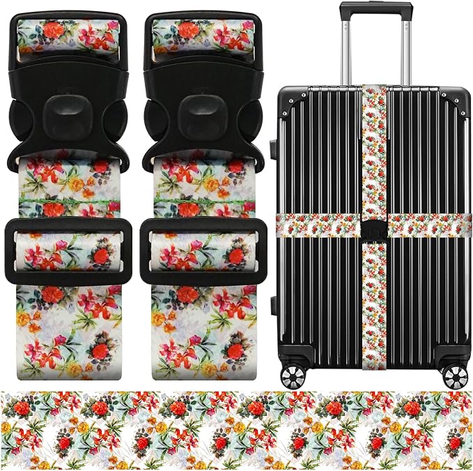 Luggage Straps for Suitcases, Travel Adjustable Belt by ZHOMA