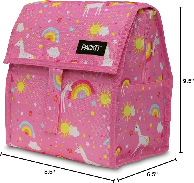 Freezable Lunch Bag, Unicorn Dream Pink - Image 11