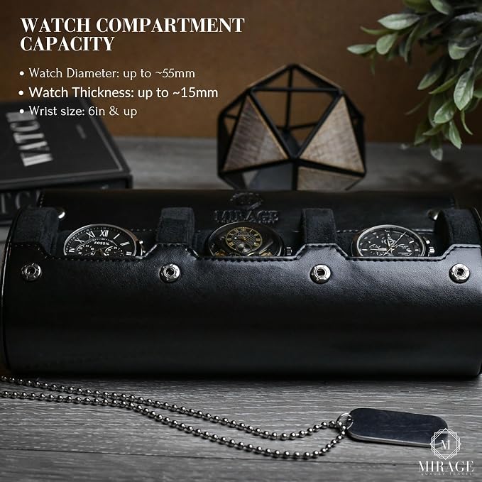Travel Watch Case – 3 Watch Organizer Travel - Image 2