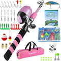 PLUSINNO Kids Fishing Pole, Portable Telescopic Fishing Rod and Reel Combo Kit - by PLUSINNO