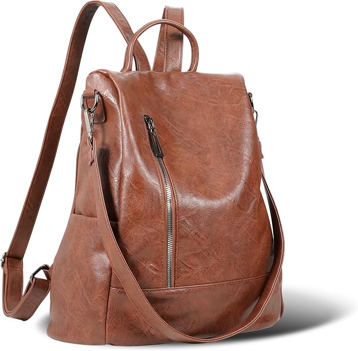 Women Backpack Purse PU Leather Anti-theft Casual Shoulder Bag Fashion Ladies - Image 3