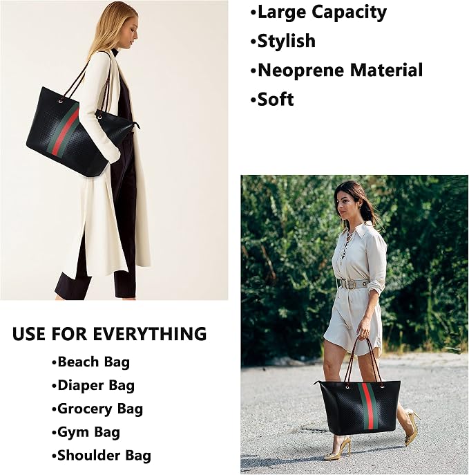 QOGiR Neoprene Multipurpose Beach Bag Tote - Image 4
