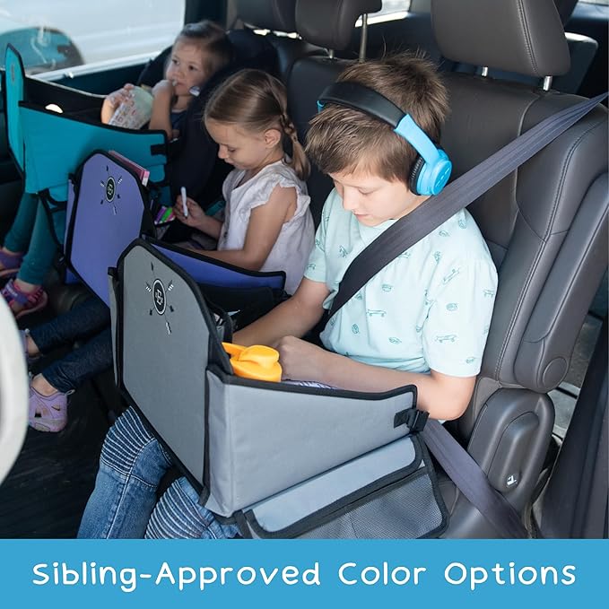 Kids Travel Tray for Car Seat- Purple- The Essential Travel Lap Desk - Image 6
