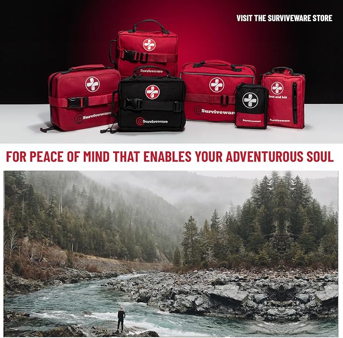 Surviveware 98 Pcs Comprehensive Premium Survival First Aid Kit - Image 9