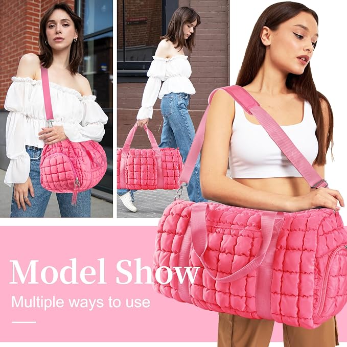 Quilted Travel Duffle Bag Gym Bag - Image 5