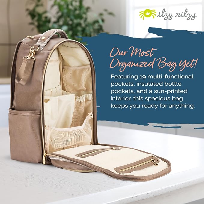Itzy Ritzy Diaper Bag Backpack – Large Capacity Boss Plus Baby Backpack Diaper - Image 2