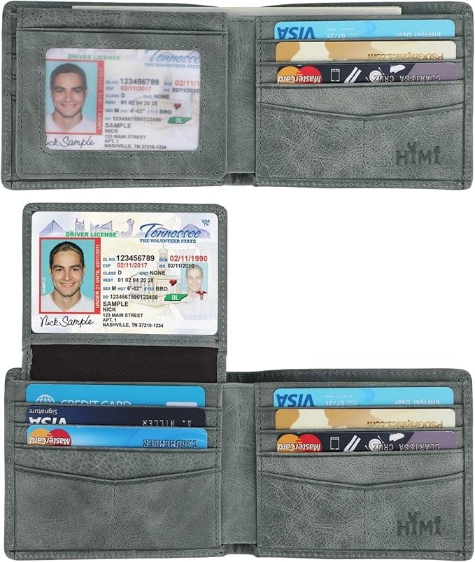 Wallet for Men-Genuine Leather RFID Blocking Bifold Stylish Wallet by WelcometoHIMI