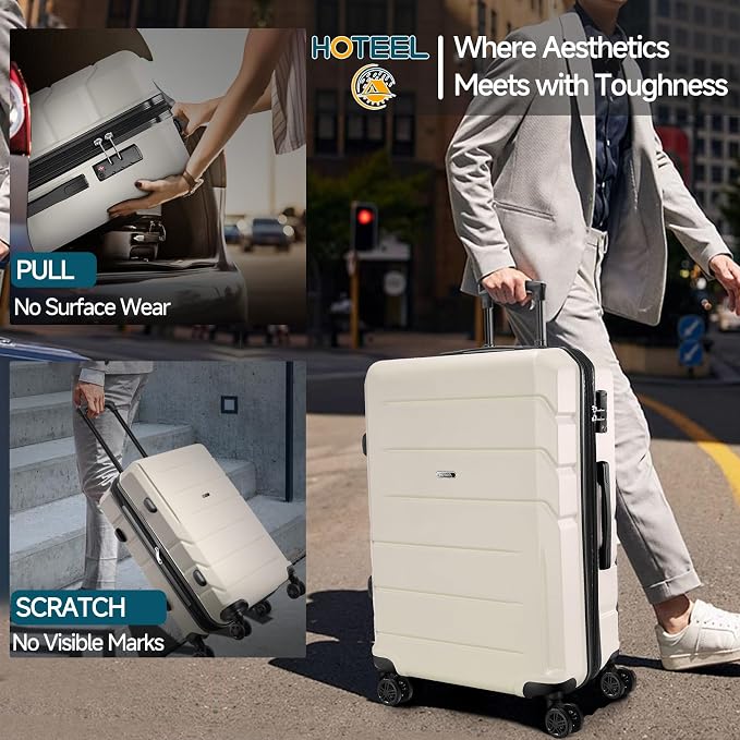 Hoteel Luggage Sets 5 Piece, ABS+PC Hard Shell Expandable Suitcases - Image 3