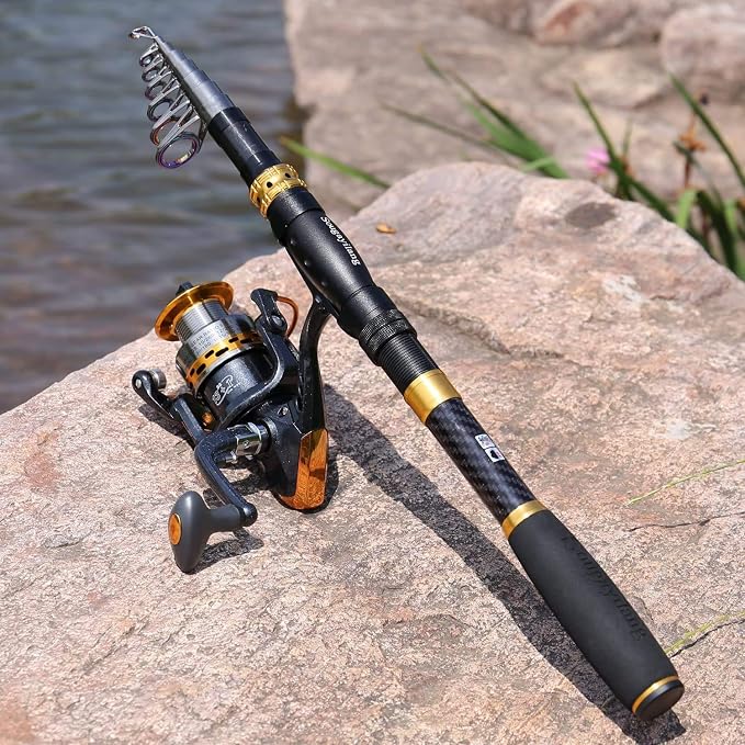 Sougayilang Fishing Rod Reel Combos Carbon Fiber Telescopic Fishing pole - Image 6