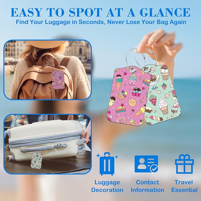 Cute Ice Cream Doole Luggage Tags - Image 6