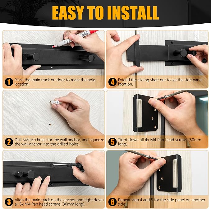 Door Bar Lock - Patented Door Barricade Security Bar - Home Safety Improvement - Image 6