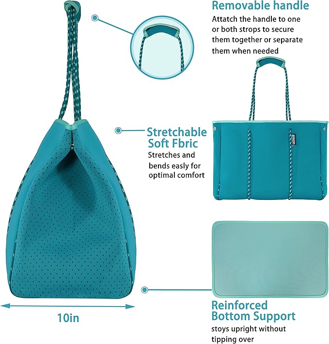 QOGiR Neoprene Multipurpose Beach Bag Tote - Image 4