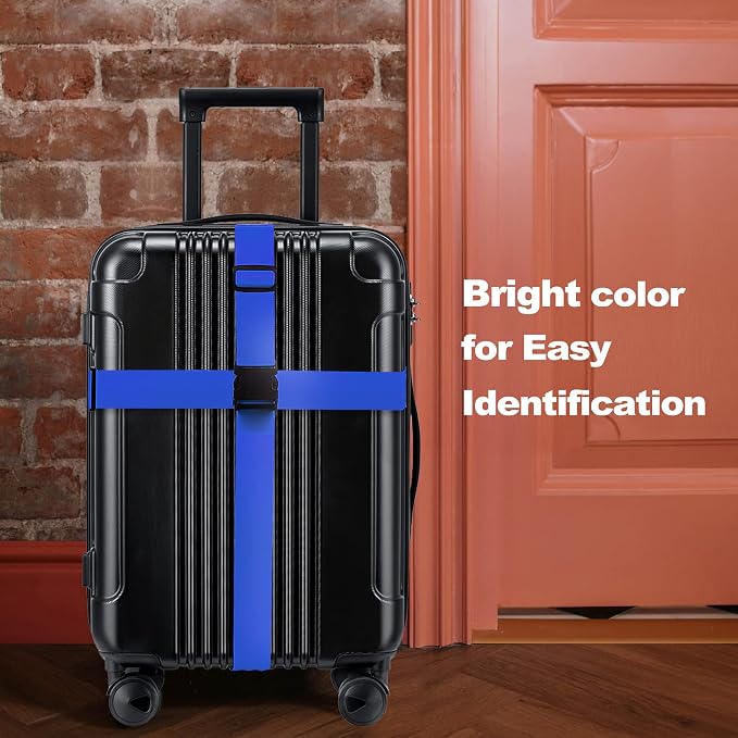 Luggage Straps for Suitcases TSA Approved Travel Belt 4 Pack by Chelmon - Image 6