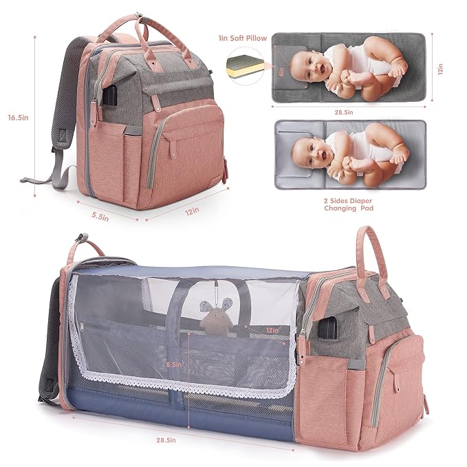 DERJUNSTAR Diaper Bag Backpack – Large Capacity Baby Diaper Bag - Image 5