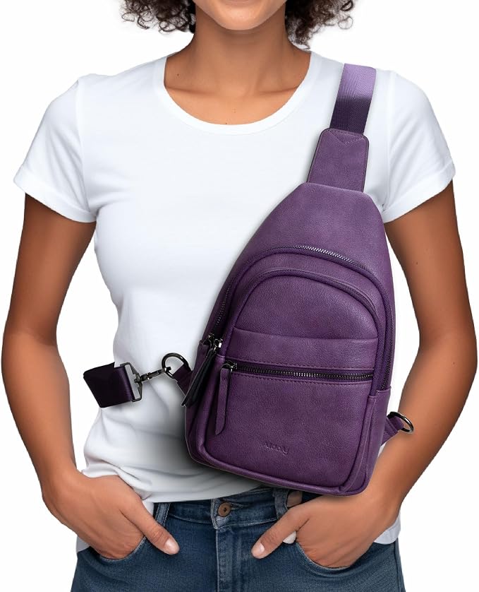 Alldaily Large Sling Bag for Women Crossbody Purse Leather Fashionable Trendy - Image 2