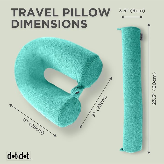 Dot&Dot Green Twist Memory Foam Kids Travel Pillow - Image 7