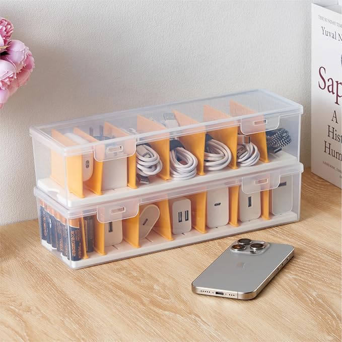 2 Pack Cable Organizer Storage Box - Image 7