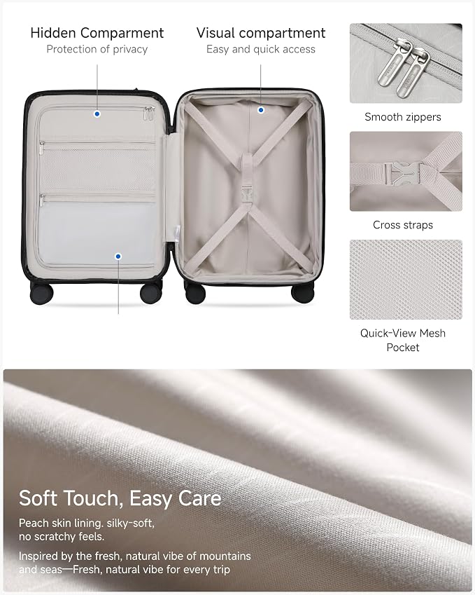 LUGGEX Luggage Sets 2 Piece, FLO5 Expandable Polycarbonate Hard Shell Suitcase - Image 8