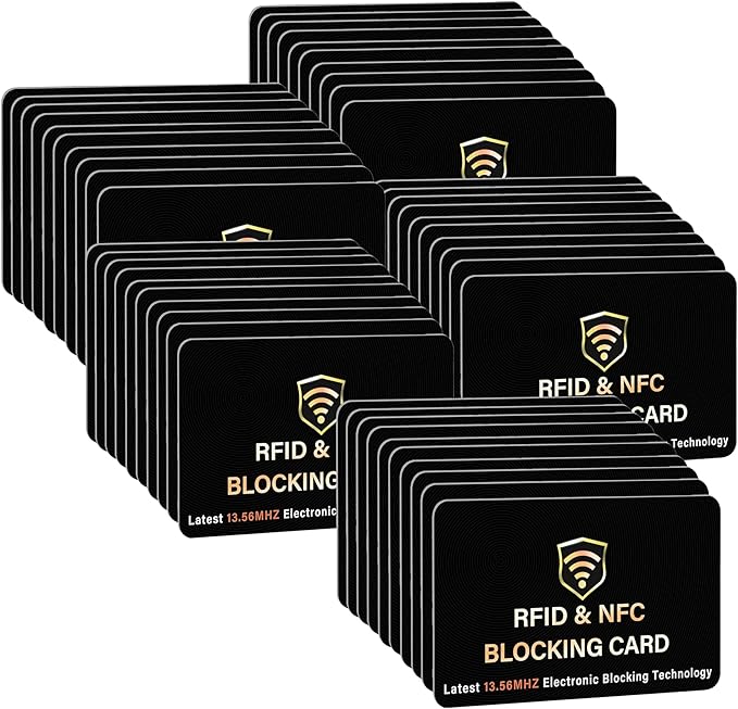 SaiTech IT 50 Pack RFID Blocking Card, One Card Protects Entire Wallet Purse by SaiTechIT