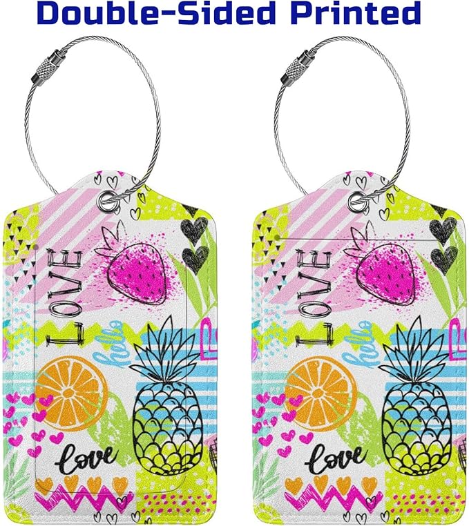2 Pieces Funny Fruits Luggage Tags - Image 4