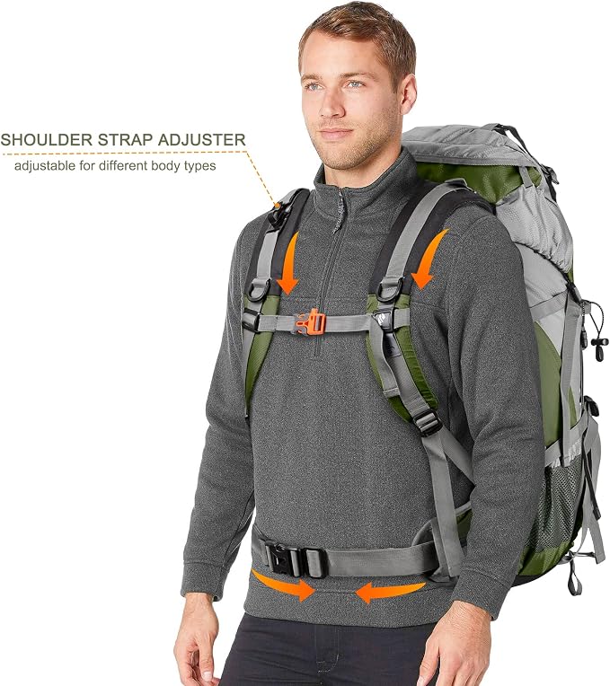 Loowoko 50L Hiking Backpack, Waterproof Camping Essentials Bag - Image 4