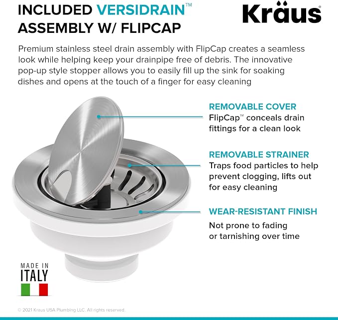 KRAUS Kitchen Sink Bellucci 32” Undermount Workstation Granite, Metallic White - Image 10