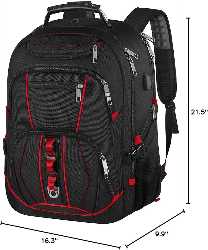 Laptop Backpack, 55L Capacity, TSA Approved, RFID Anti-Theft, USB Charging Port - Image 8