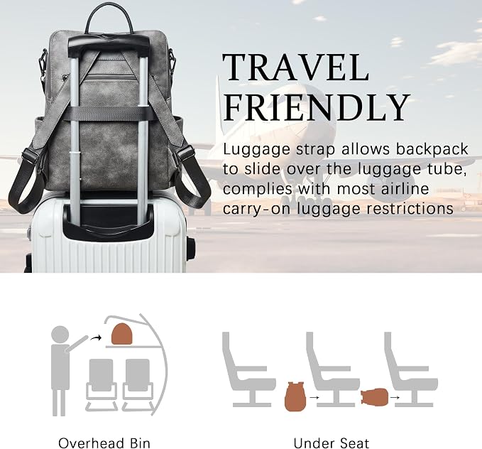 Shrrie Vegan Leather Laptop Backpack - Image 5